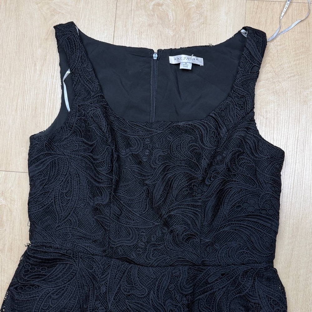 Kay Unger Womens Walk Thru Jumpsuit, Black size 12 - Picture 5 of 10